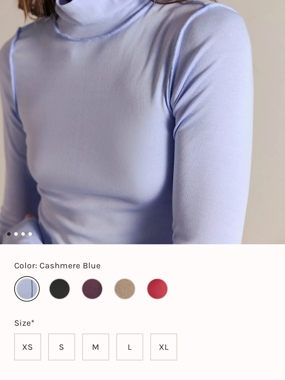 NWT Free People DARK BLUE Turtleneck Long Sleeve Top